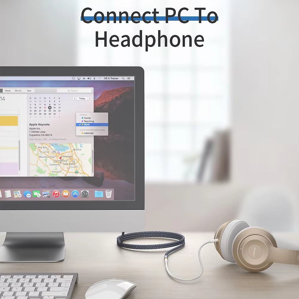 Headphone Extension Cable Jack 3.5Mm Audio Aux Cable 3.5 Mm Female Splitter Speaker Extender Cord for Earphone Adapter