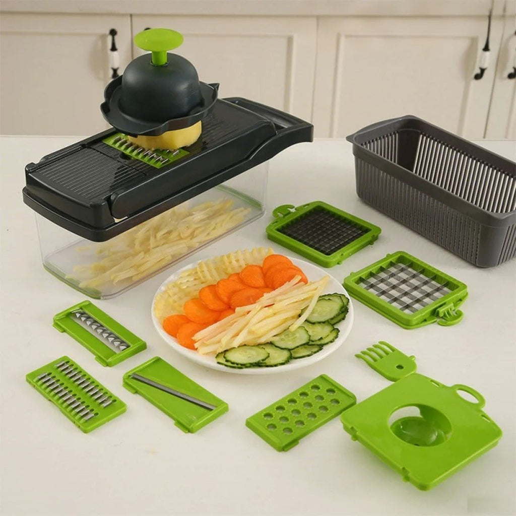 16 in 1 Vegetable Chopper Fruit Salad Mandolin Slicer Food Dicer Cutter Peeler