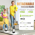 Electric Spin Scrubber- Cordless Electric Cleaning Brush,Shower Scrubber 2 Speeds,8 Brush Heads,Ipx7 Waterproof,Adjustable Long Handle for Bathroom, Tub,Tile,And Car
