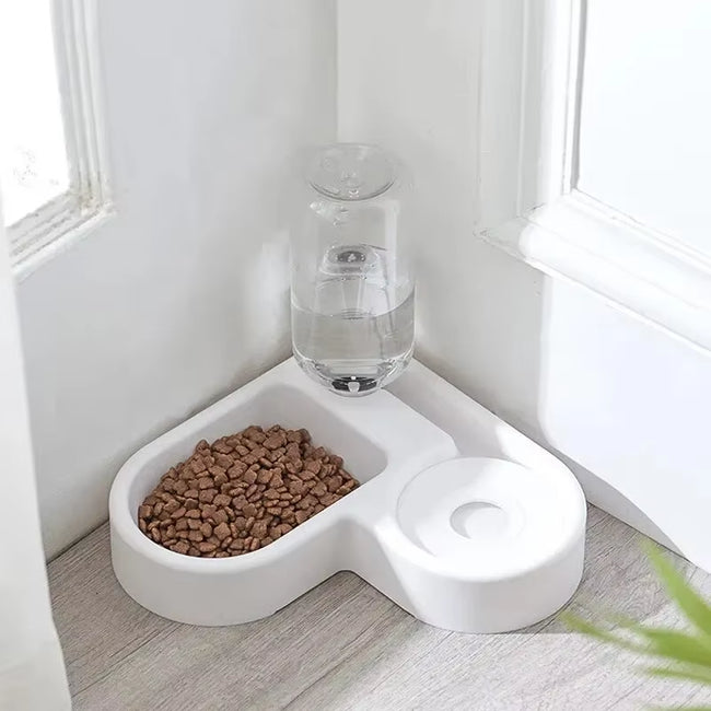 Automatic Drinking Love Pet Bowl Moisture-Proof Cat Bowl Dog Basin Dual-Use Multi-Functional Drinking and Feeding Hover Image