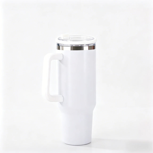 40Oz 1200ML Insulated Tumbler W/Handle & Straw, Double Wall Thermal Cup, Travel Coffee Mug, Gift Hover Image