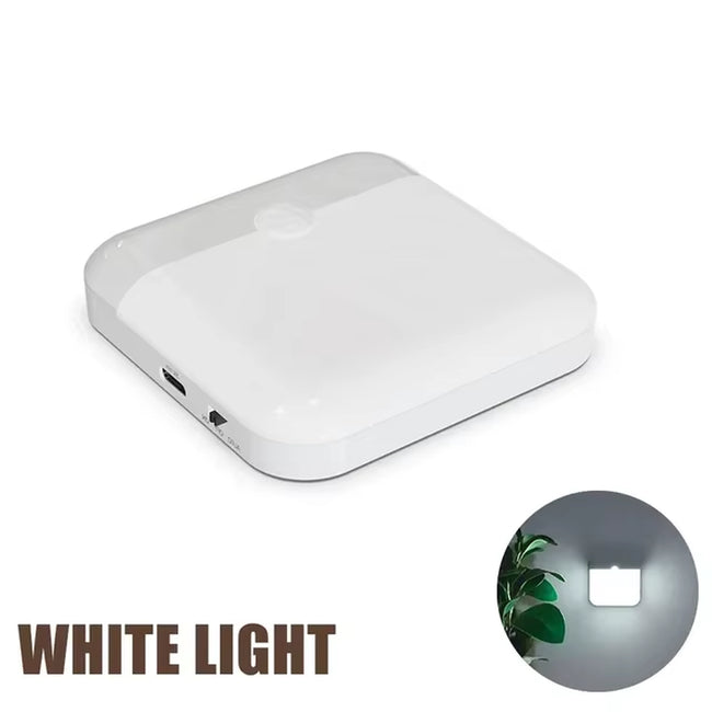 Motion Sensor Light Led Usb TYPE-C Charging Square Lamp for Bedroom Kitchen Stair Hallway Wardrobe Cupboard Lighting Night Light Hover Image