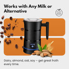 Electric Milk Frother – Professional Automatic Foam Maker for Lattes, Cappuccinos & Hot Chocolates, Stainless Steel, Whisk & Froth in Seconds, Versatile Modes – Ideal for Home & Office Use