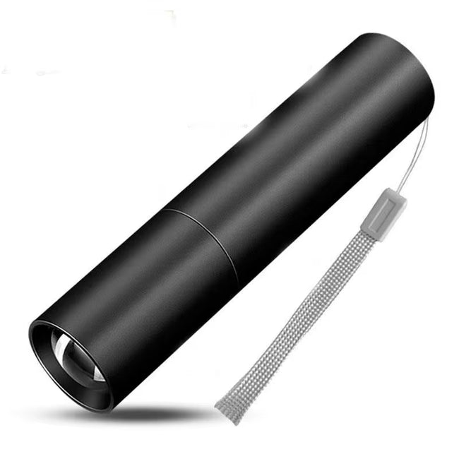 Mini Telescopic Zoom Flashlight 3 Light Mode Torch USB Rechargable Waterproof Powerful Flashlights Outdoor Portable Torch Lamp Hover Image