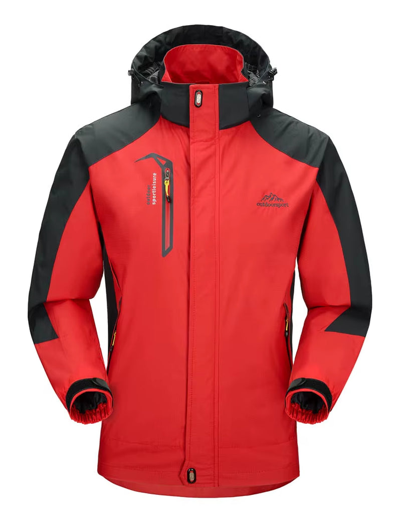 Camping Hiking Jacket Men Autumn Outdoor Sports Coats Climbing Trekking Windbreaker Travel Waterproof Jackets Black