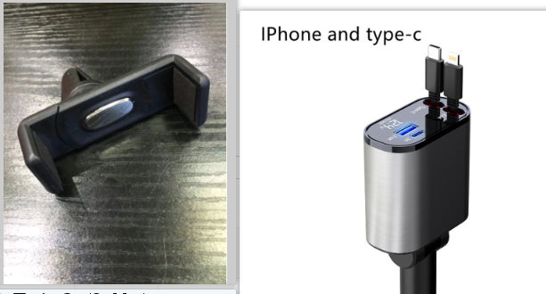 Metal Car Charger 100W Super Fast Charging Car Cigarette Lighter USB And TYPE-C Adapter Main Image