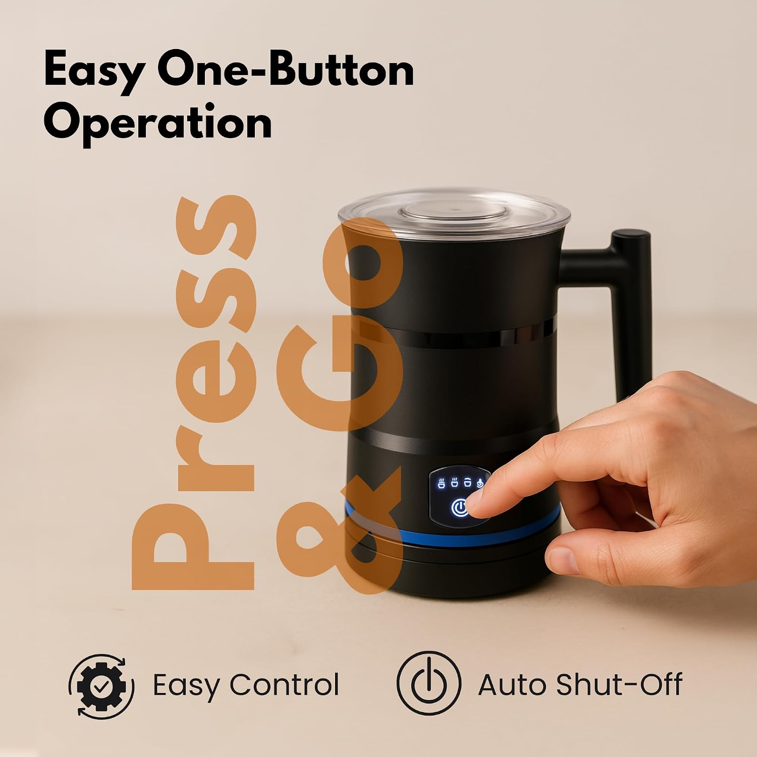 Electric Milk Frother – Professional Automatic Foam Maker for Lattes, Cappuccinos & Hot Chocolates, Stainless Steel, Whisk & Froth in Seconds, Versatile Modes – Ideal for Home & Office Use