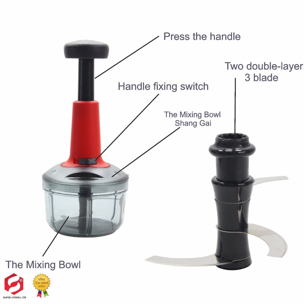 Vegetable Chopper Garlic Onion Cutter Processor Fast Cutting Chopper