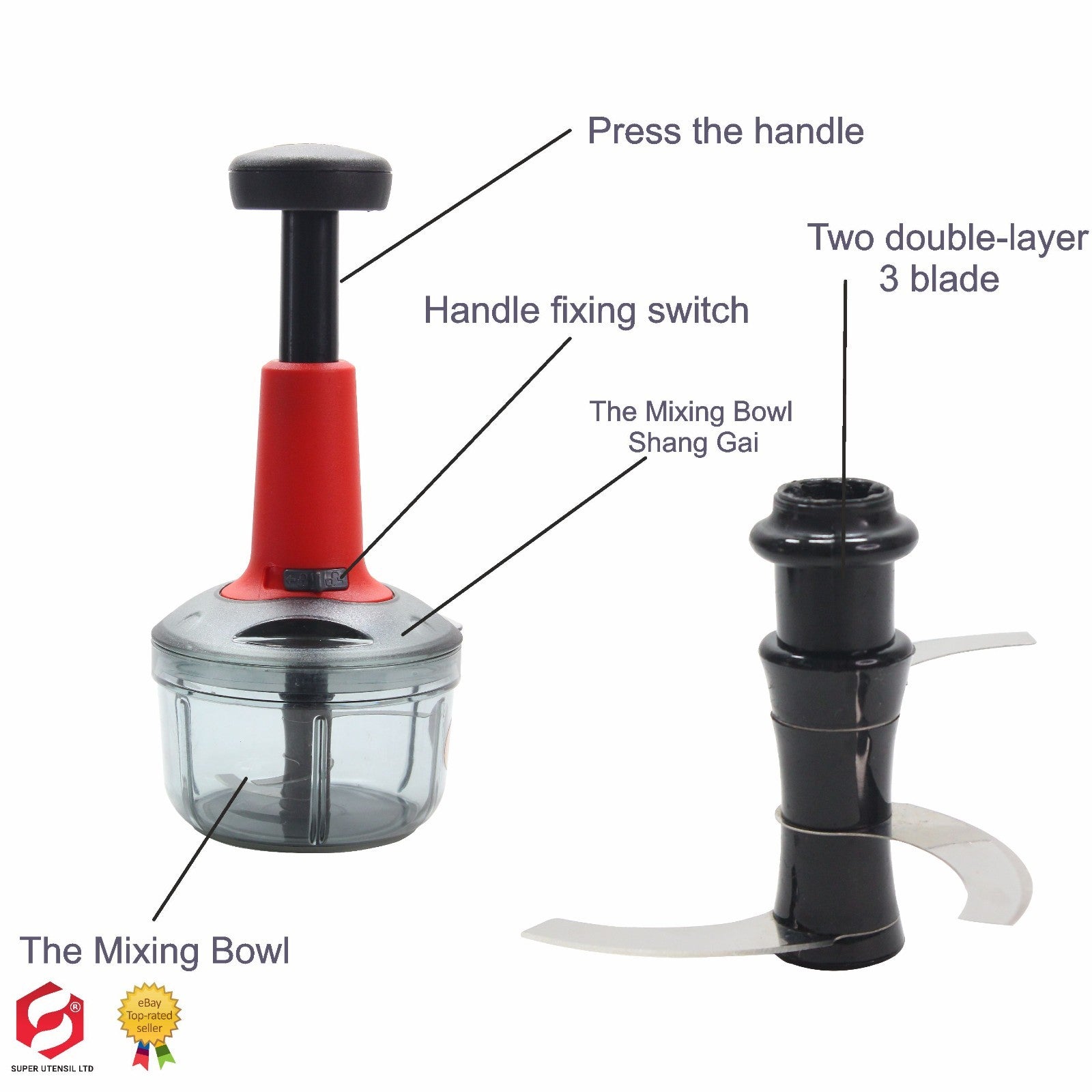 Vegetable Chopper Garlic Onion Cutter Processor Fast Cutting Chopper