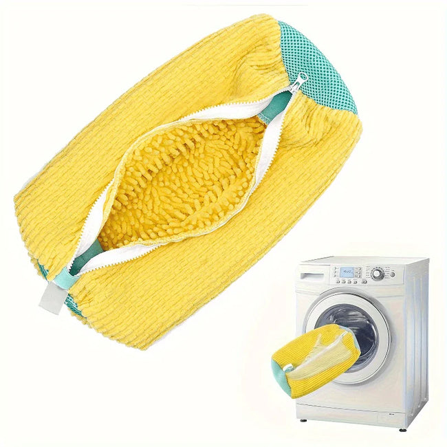1/2PCS Washing Shoes Bag Cotton Laundry Fluffy Fibers Easily Remove Dirt Washing Bags Anti-Deformation Shoes Clothes Organizer Hover Image