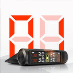 TPMS Solar Tire Pressure Sensor Car Tire Pressure Monitoring System with 4 Wheel Internal External Sensors TMPS