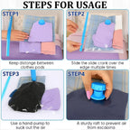 6 Pack Small Vacuum Bags for Travel, Vacuum Storage Bags for Clothes, Space Saving Vacuum Pack Bags for Seasonal Storage, Dormitory and Moving, Vacuum Pack Bags for Clothes