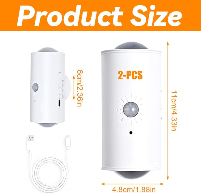 2PCS Motion Sensor Light Indoor, RGB Multi-Color Changing LED Wall Sconces with USB Cable & Remote Control, Rechargeable Wall Lights, 16 Color-Changing for Bedroom Corridor Living Room Main Image